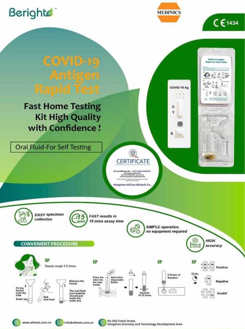 beright fast home testing kit