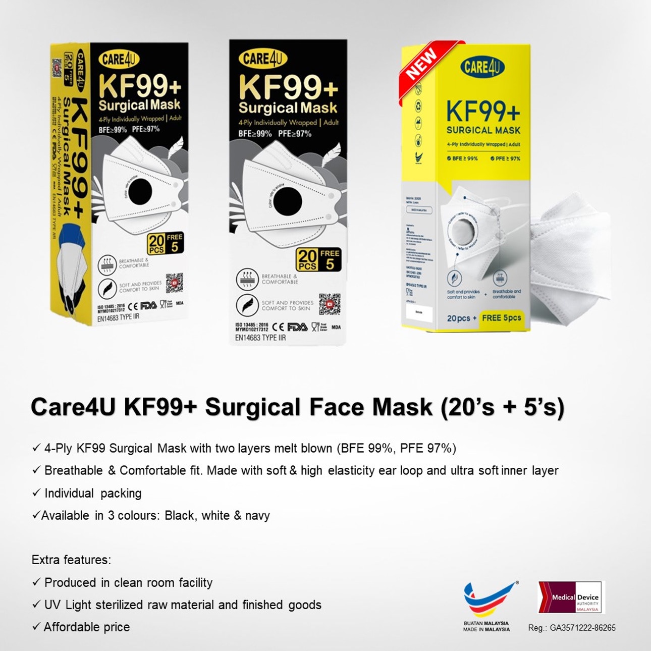 care4u kf99 surgical face mask brochure