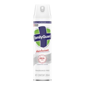 familyguard disinfectant aerosol fragrance free 280ml
