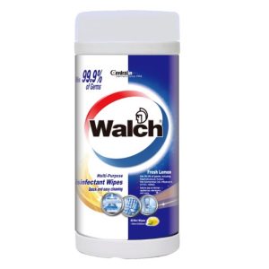 walch multi purpose disinfectant wet wipes lemon 42s